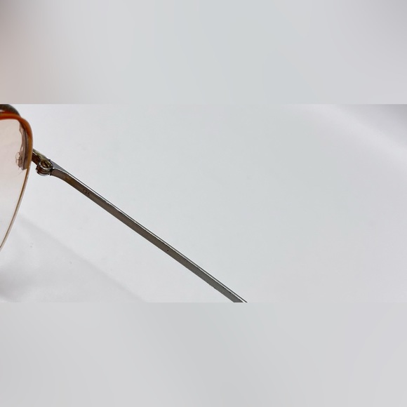 Vintage Logo Paris Silver Oval Half-Rim Sunglasses Frames Only - Picture 7 of 8